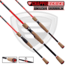 Favorite Fishing Brush Dobber Crappie Spinning Rod, 6ft 8in, Ultra Light, Red/Black, DBR-681UL