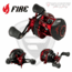 Favorite Fishing PBF Fire Stick Casting Reel, 6.4-1 Left, Hand, Red/Black, FS100NGL