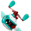 Favorite Fishing ShayBird Casting Reel Retail Packaging, 100, Left Hand, White/Teal, SBR100NGL-RTL