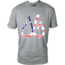 Filthy Anglers Patriotic Fishing Hooks T-Shirt - Mens, Grey, Extra Large, T-PATHKGRY-XL