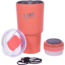 Fireside Outdoor Vibe Tumbler with/ Water-Resistant Bluetooth Speaker, Coral, 28oz, VIBE-28-COR