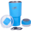 Fireside Outdoor Vibe Tumbler with/ Water-Resistant Bluetooth Speaker, Water Blue, 28oz, VIBE-28-WBLUE