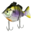Fish Lab Bio-Gill 3 Piece Hard Swim Bait, Slow Sink Action, VMC Hooks, Dark Bluegill, 4in, 1oz, BGS-4-DB