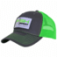 Fish Monkey Hat Mr Patch, Charcoal/Neon Green, One size, FM77-CHNG
