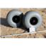 Fish-N-Mate Large Grey Poly Ball Bearings Wheels2 Kit for Large Cart, 9" x 17" Wheel Size, Solid Alum. Axle, 679