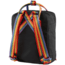 Fjallraven Kanken Rainbow Mini Backpack, Black/Rainbow Pattern, One Size, F23621-550-907-One Size