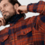 Fjallraven Ovik Lite Padded Shirt - Mens, Autumn Leaf-Dark Navy, Medium, F87069-215-555-M