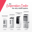 Frigidaire 2-in-1 Evaporative Air Cooler and Fan, Cools 250 sq ft, White, White, EC200WF