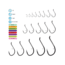 Gamakatsu 0 Octopus Hook, Barbed, Needle Point, Ringed Eye, NS Black, Size 10/0, 5 per Pack, 2420