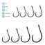 Gamakatsu Octopus Circle Hook, Needle Point, Ringed Eye, NS Black, Size 8/0, 6 per Pack, 265418