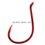 Gamakatsu Octopus Hook, Barbless, Needle Point Offset, Ringed Eye, Red, Size 5/0, 25 per Pack, 75315-25