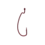 Gamakatsu Offset Shank Worm Ewg Red 4/0, 25 Hks P/P 58314-25