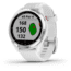 Garmin Approach S42 GPS Smartwatch, Stainless Steel with White Band, 010-02572-11