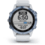 Garmin Fenix 6 Pro Solar Watch, Mineral Blue w/Whitestone band, 010-02410-18