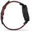 Garmin Fenix 6 Sapphire Multisport Fitness Watch, Black DLC w/Red Nylon Band, 010-02158-16