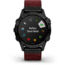 Garmin Fenix 6 Sapphire Multisport Fitness Watch, Black DLC w/Red Nylon Band, 010-02158-16