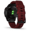 Garmin Fenix 6 Sapphire Multisport Fitness Watch, Black DLC w/Red Nylon Band, 010-02158-16