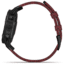 Garmin Fenix 6 Sapphire Multisport Fitness Watch, Black DLC w/Red Nylon Band, 010-02158-16