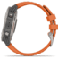 Garmin Fenix 6 Sapphire Multisport Fitness Watch, Ti Gray w/Orange Band, 010-02158-13