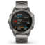 Garmin Fenix 6 Sapphire Multisport Fitness Watch, Titanium Gray w/Ti Band, 010-02158-22