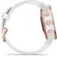 Garmin Fenix 6S Pro Multisport GPS Smartwatch, Rose Gold w/White Band, 010-02159-10