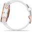 Garmin Fenix 6S Pro Multisport GPS Smartwatch, Rose Gold w/White Band, 010-02159-10