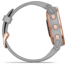 Garmin Fenix 6S Sapphire Multisport GPS Smartwatch, Rose Gold w/Gray Band, 010-02159-20