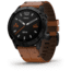 Garmin Fenix 6X Sapphire Multisport GPS Smartwatch, Black DLC w/Brown Leather Band, 010-02157-13