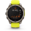Garmin fenix 8 Sapphire Solar Edition 47mm GPS Watch, Titanium with Amp Yellow/Graphite Silicone, 010-02906-20