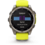 Garmin fenix 8 Sapphire Solar Edition 47mm GPS Watch, Titanium with Amp Yellow/Graphite Silicone, 010-02906-20