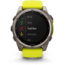 Garmin fenix 8 Sapphire Solar Edition 51mm GPS Watch, Titanium with Amp Yellow/Graphite Silicone, 010-02907-20
