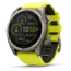 Garmin fenix 8 Sapphire Solar Edition 51mm GPS Watch, Titanium with Amp Yellow/Graphite Silicone, 010-02907-20