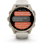 Garmin fenix 8 AMOLED 43mm GPS Watch, Sapphire, Soft Gold with Fog Gray/Dark Sandstone Silicone Band, 010-02903-10