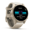 Garmin fenix 8 AMOLED 43mm GPS Watch, Sapphire, Soft Gold with Fog Gray/Dark Sandstone Silicone Band, 010-02903-10