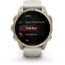 Garmin fenix 8 AMOLED 43mm GPS Watch, Sapphire, Soft Gold with Fog Gray/Dark Sandstone Silicone Band, 010-02903-10