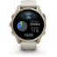 Garmin fenix 8 AMOLED 43mm GPS Watch, Sapphire, Soft Gold with Fog Gray/Dark Sandstone Silicone Band, 010-02903-10