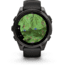 Garmin fenix 8 AMOLED 47mm GPS Watch, Sapphire, Carbon Gray DLC Titanium with Black/Pebble Gray Silicone, 010-02904-20