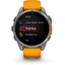 Garmin fenix 8 AMOLED 47mm GPS Watch, Sapphire, Titanium with Spark Orange/Graphite Silicone Band, 010-02904-10