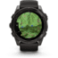 Garmin fenix 8 AMOLED 51mm GPS Watch, Sapphire, Carbon Gray DLC Titanium with Black/Pebble Gray Silicone, 010-02905-20