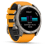 Garmin fenix 8 AMOLED 51mm GPS Watch, Sapphire, Titanium with Spark Orange/Graphite Silicone Band, 010-02905-10