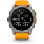 Garmin fenix 8 AMOLED 51mm GPS Watch, Sapphire, Titanium with Spark Orange/Graphite Silicone Band, 010-02905-10