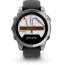 Garmin fenix E AMOLED 47mm GPS Watch, Stainless Steel with Black Silicone Band, 010-03025-02