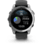 Garmin fenix E AMOLED 47mm GPS Watch, Stainless Steel with Black Silicone Band, 010-03025-02