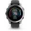 Garmin fenix E AMOLED 47mm GPS Watch, Stainless Steel with Black Silicone Band, 010-03025-02