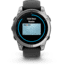 Garmin fenix E AMOLED 47mm GPS Watch, Stainless Steel with Black Silicone Band, 010-03025-02