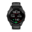 Garmin Forerunner 265 Watch, Black Bezel and Case w/ Black/Powder Gray Silicone Band, 010-02810-00