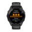 Garmin Forerunner 265 Watch, Black Bezel and Case w/ Black/Powder Gray Silicone Band, 010-02810-00