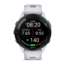 Garmin Forerunner 265 Watch, Black Bezel w/ Whitestone Case and Whitestone/Tidal Blue Silicone Band, 010-02810-01