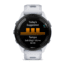 Garmin Forerunner 265 Watch, Black Bezel w/ Whitestone Case and Whitestone/Tidal Blue Silicone Band, 010-02810-01