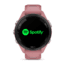Garmin Forerunner 265S Watch, Black Bezel w/ Light Pink Case and Light Pink/Powder Gray Silicone Band, 010-02810-05
